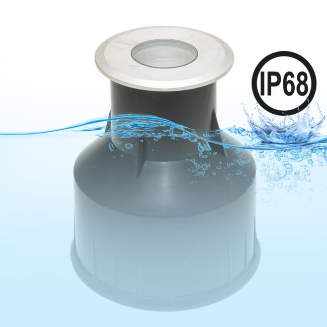 Faretto calpestabile LED 1W 24V segnapassi incasso quadrato pavimento terreno IP67 acciaio luce giardino scale gradini viali FORMA QUADRATO | Leroy Merlin Faretto calpestabile LED 1W 24V segnapassi incasso quadrato pavimento terreno IP67 acciaio luce giardino scale gradini viali FORMA QUADRATO | Leroy Merlin