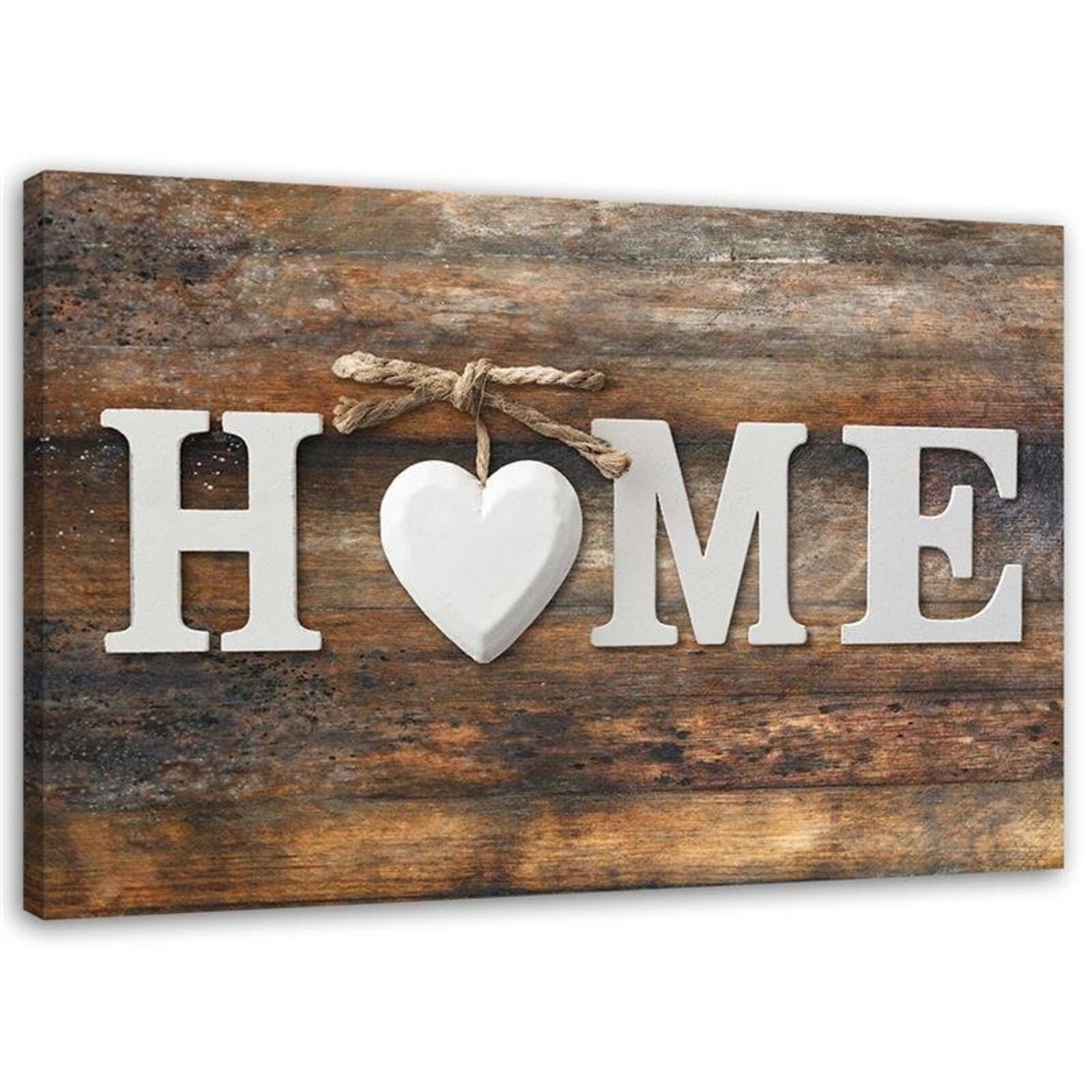 Obraz, Napis Home na tle desek w stylu vintage 120x40