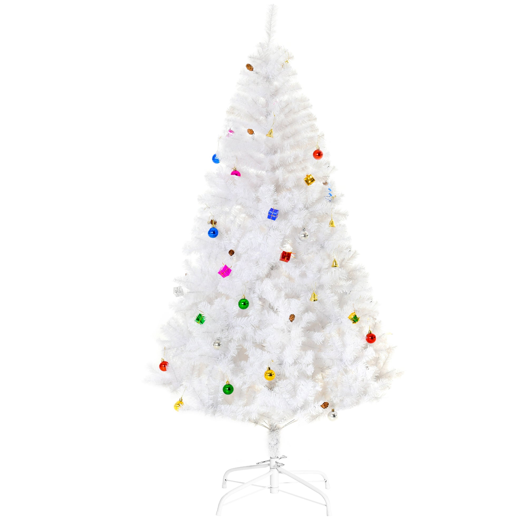 Arbre de Noël artificiel avec lumières LED blanc chaud, arbre en faux, décoratio