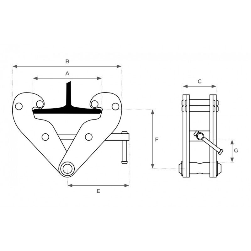 Stockman - Griffe d'accrochage palan mise en place rapide 10T - BC100 STOCKMAN - 3