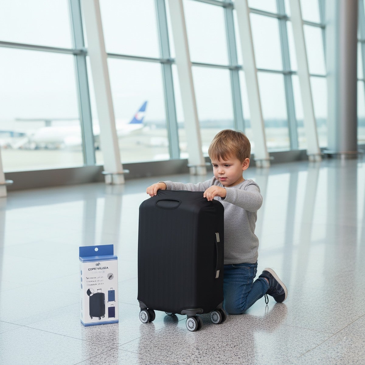 HOUSSE DE PROTECTION ÉLASTIQUE POUR VALISE TAILLE M - 8