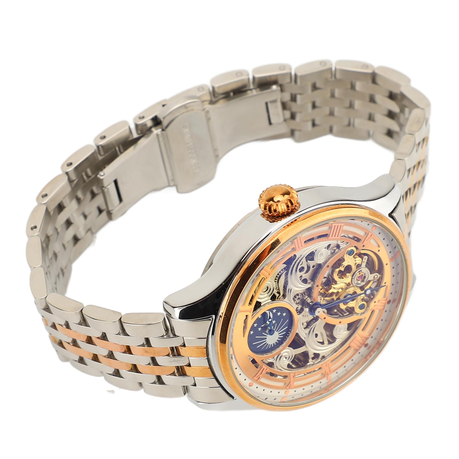 Montre-bracelet mécanique automatique squelette de luxe pour homme