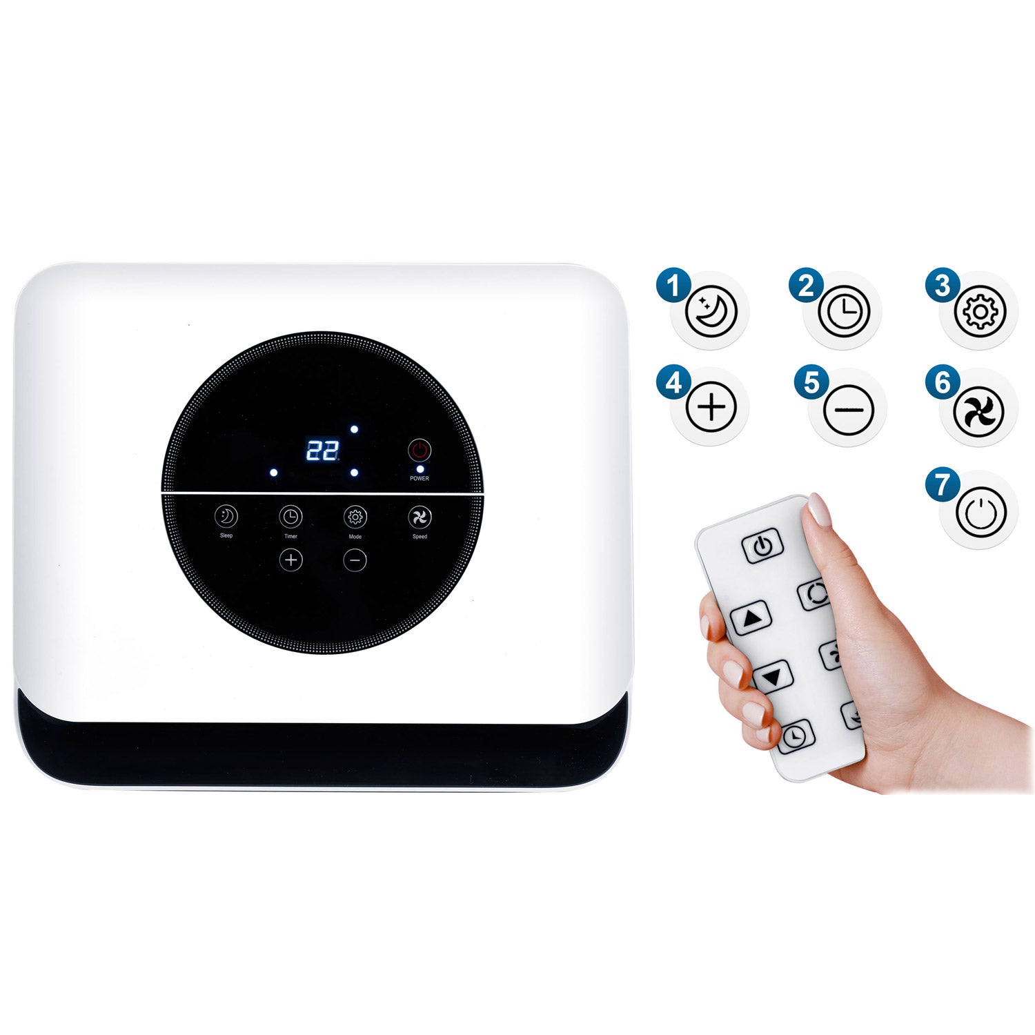 Klimatyzator przenośny Berdsen BD-580 2,9kW WiFi Osuszacz 40m2 26l Tuya Smart + Uszczelka - 4