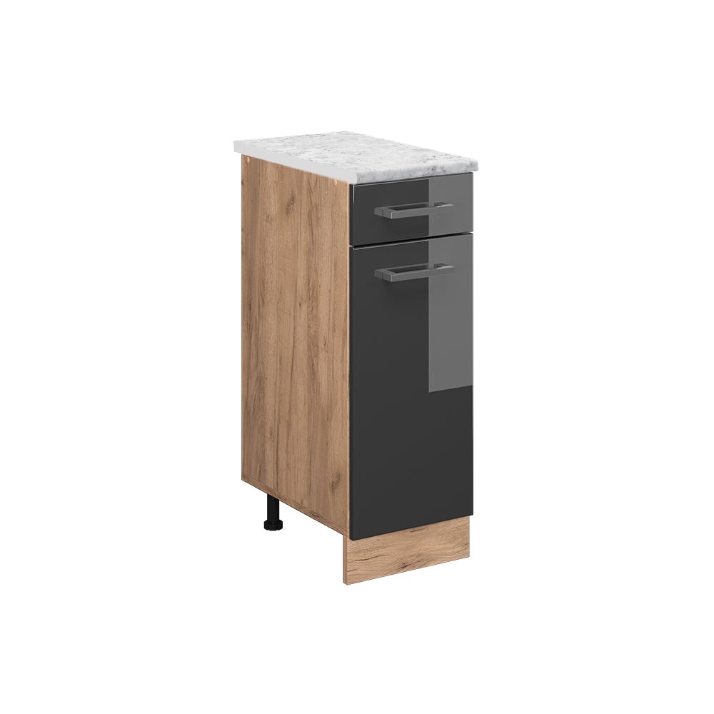 Vicco Szafka dolna do kuchni R-Line, Antracyt wysoki połysk, 30 cm BR Marmur