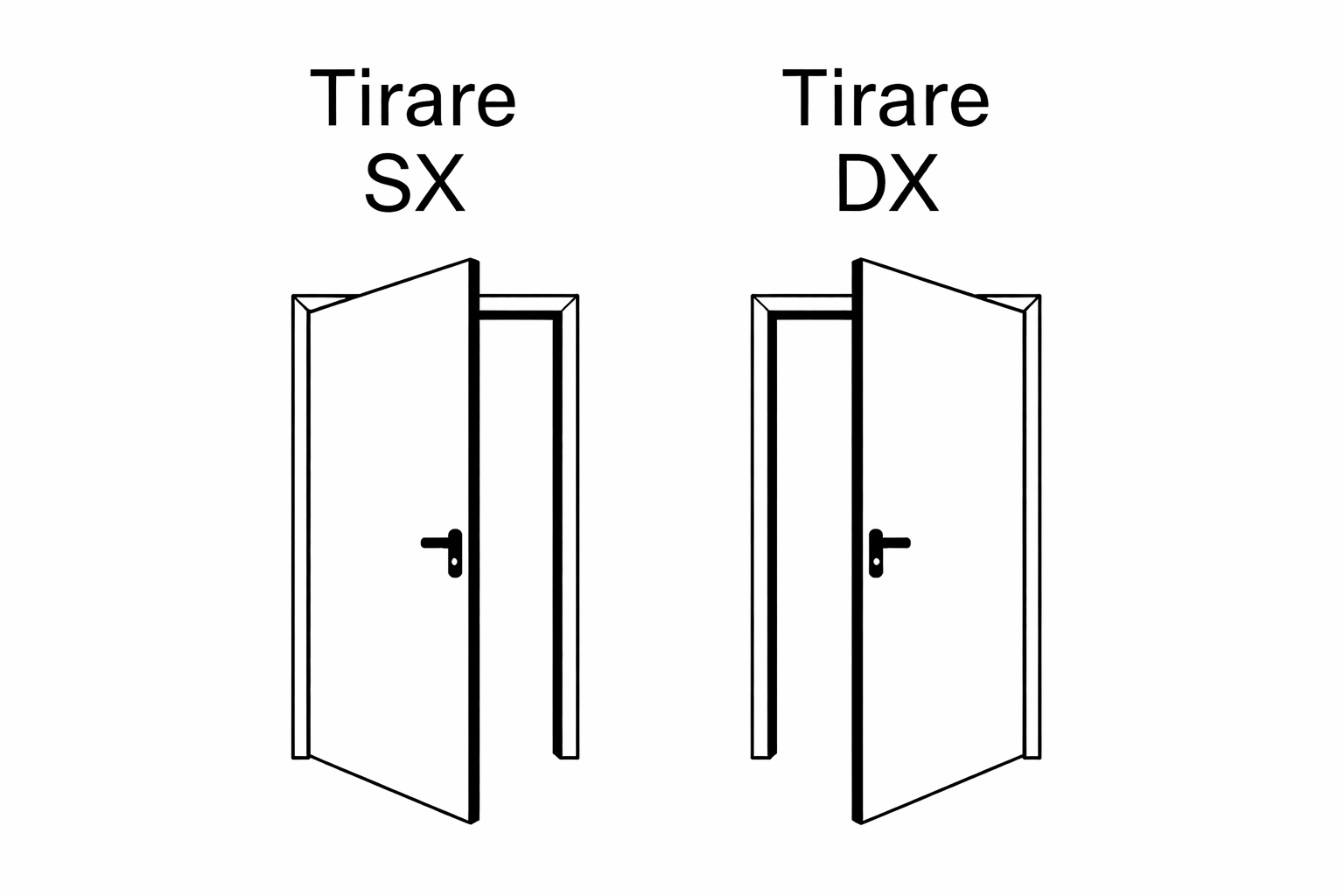 Puerta de entrada roble MG5 en PVC L90x H210, Apertura de tirar a la derecha (vista interior) - 3