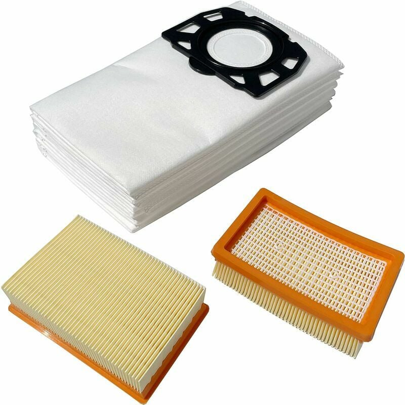 2x filtres et 6x sacs pour Karcher wd4 wd5 p 2.863-006.0 wd5p wd6 premuim wd6 p mv4 mv5 mv6 2.863-005.0 sac aspirateur sac accessoires thsinde - 2