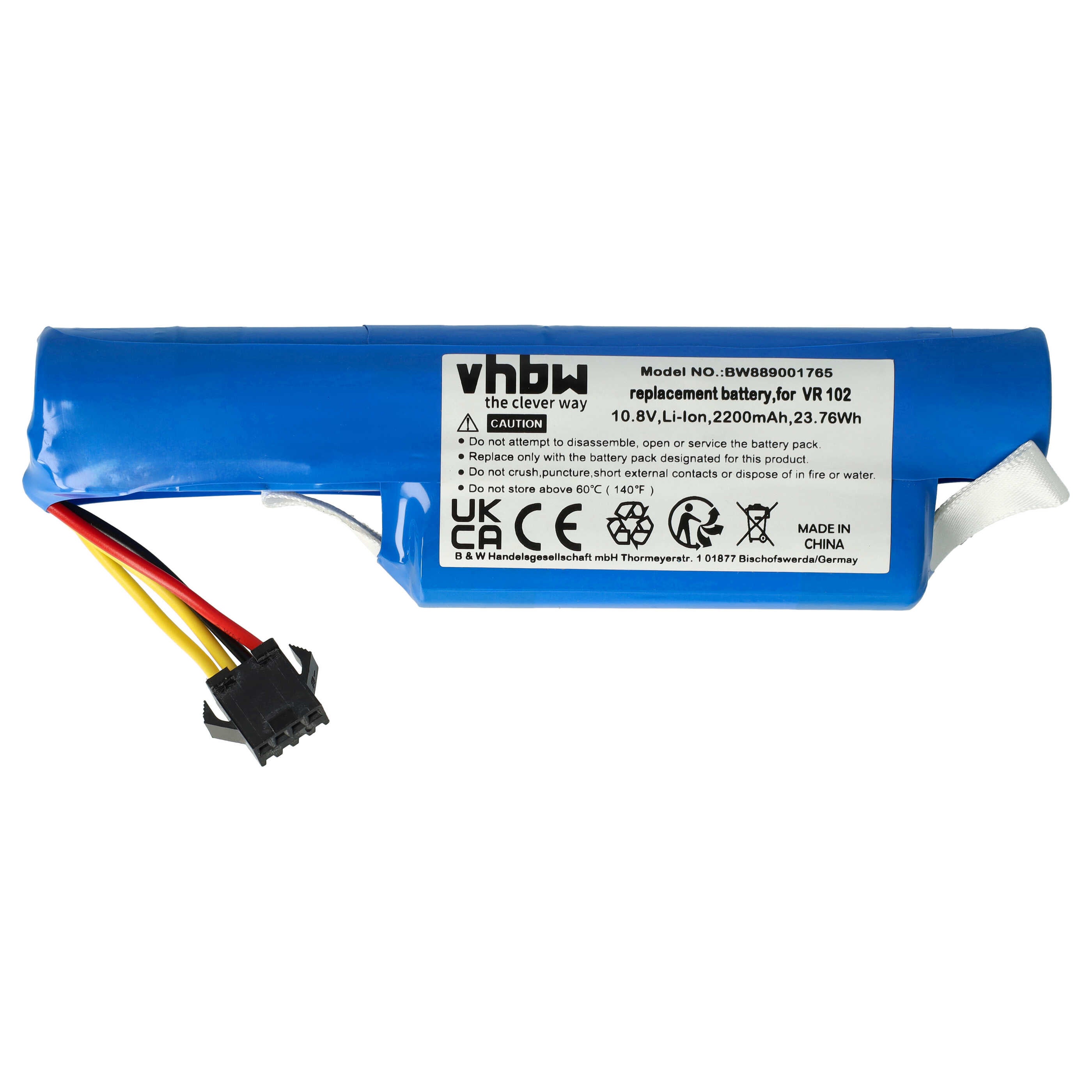 EXTENSILO Batteria Di Ricambio Per Aspirapolvere Robot LG Hom-Bot (VR1126TS, VR1027R, VR1028WD) - 3400mAh, 14.4V, Li-Ion