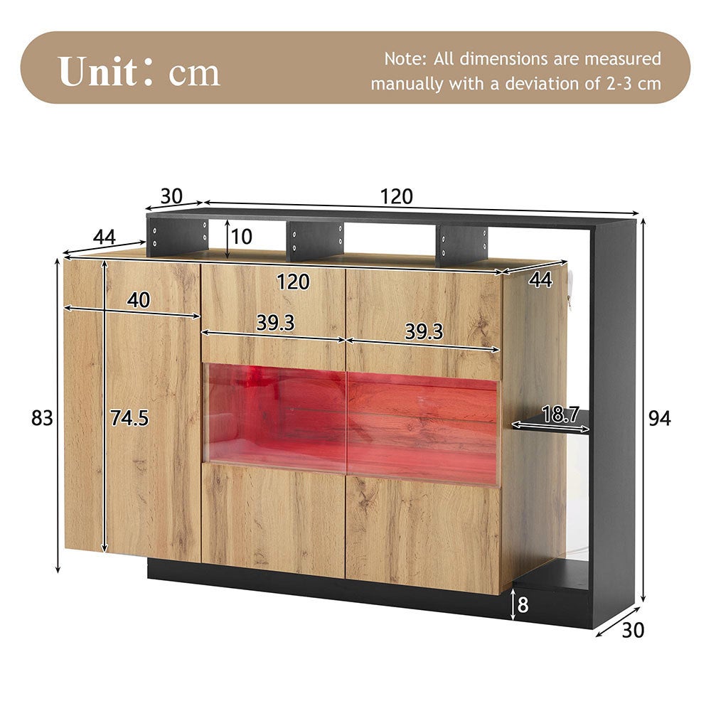 Buffet de salle à mangeà LED avec commande Bluetooth pour salon - 7