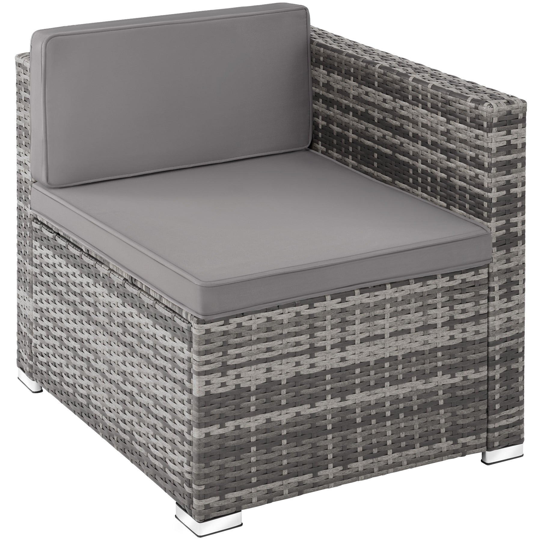 Salon bas de jardin en Acier Gris 7 personnes - 6