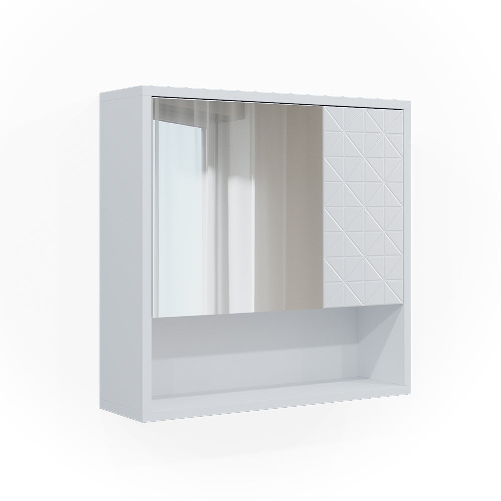 Vicco Szafka z lustrem w łazience Agasta, Biały, 54 x 53 cm