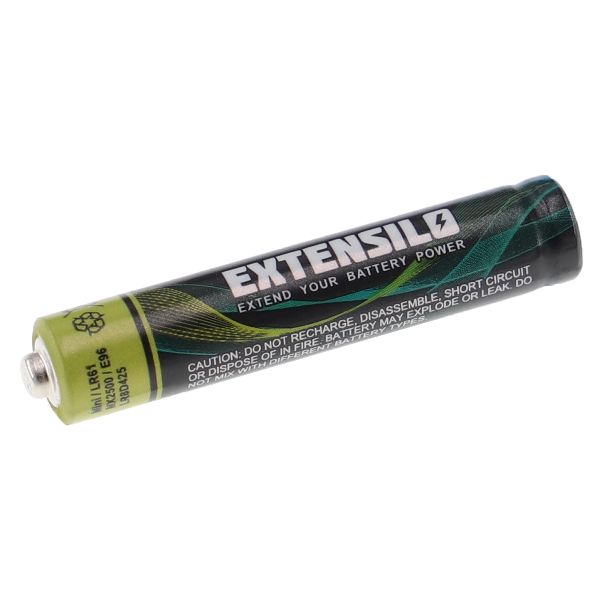 EXTENSILO 20x Piles AAAA - Piles primaires (550mAh, 1,5V, alcaline) - 6