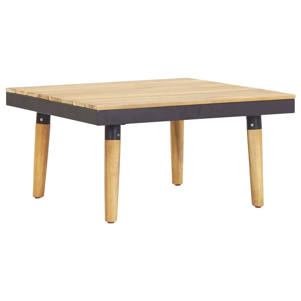 Salon de jardin 5 pcs et coussins Bois d'acacia solide Marron 2 - 5