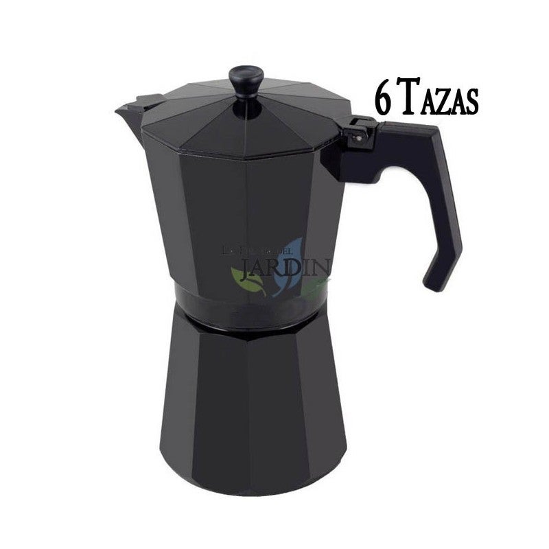 Caffettiera In Acciaio Inox Per 6 Tazze (300 Ml) | Adatta A Induzione E Gas | Moka Italiana Con Filtro Riduttore E Impugnatura