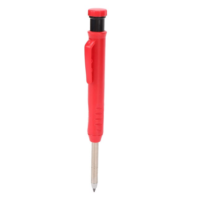 Soporte Para Lápiz De Plomo 2 Mm Con Sacapuntas - Cuerpo Rojo De Cedro, Incluye Mina 1B - Hokusei Kitaboshi