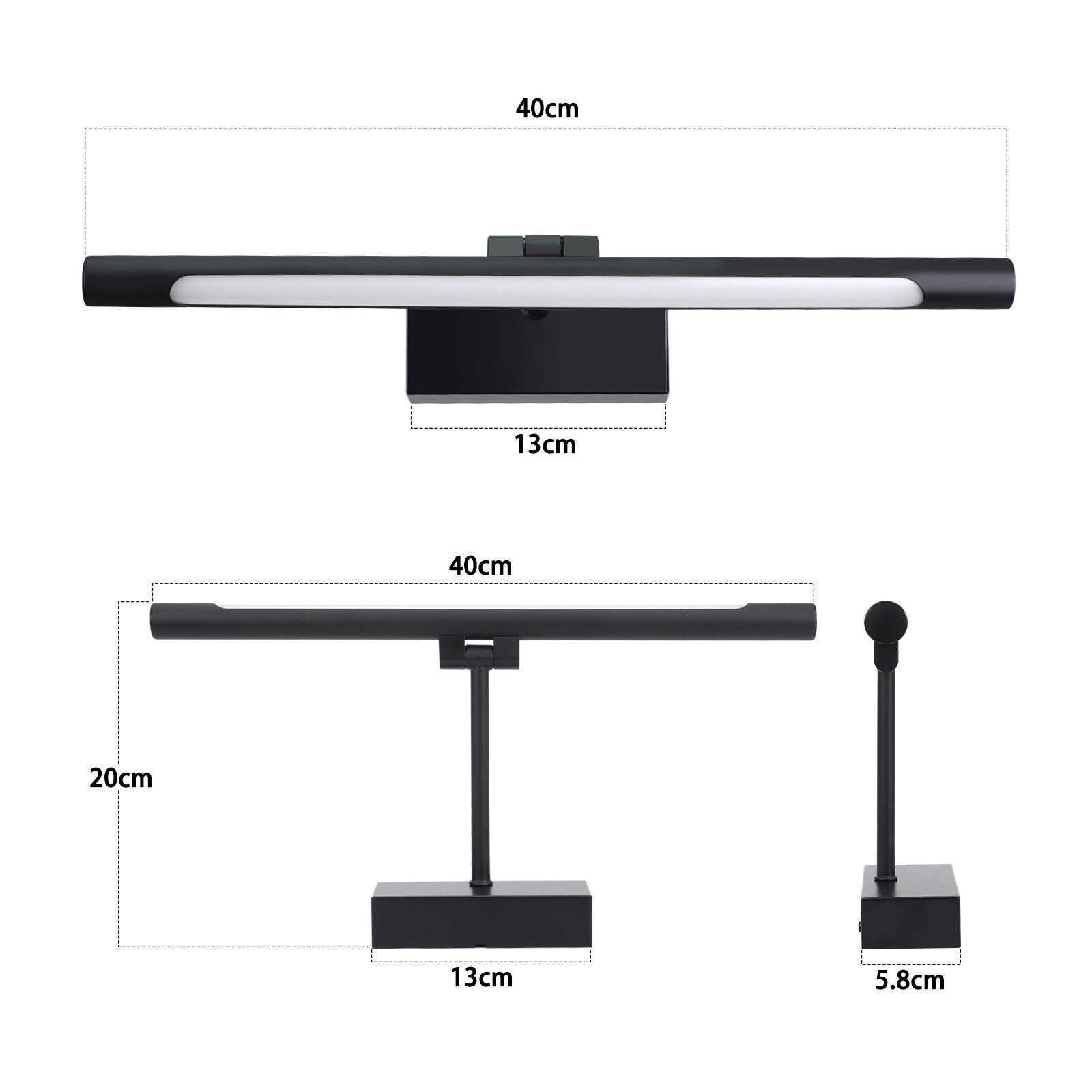 Lámpara de espejo de baño LED NETTLIFE de 6 W, luz blanca neutra de 4000 K, luz de pared con abrazadera cromada - 6