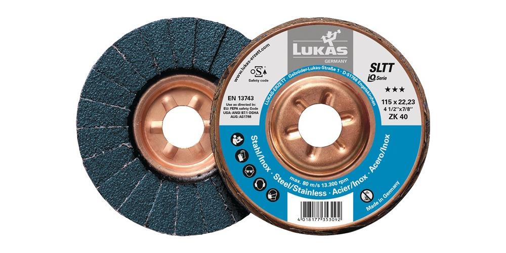 Tarcza wachlarzowa LUKAS SLTT ZK Ø 125 mm, ziarnistość 40, płaska - A27201250400065A