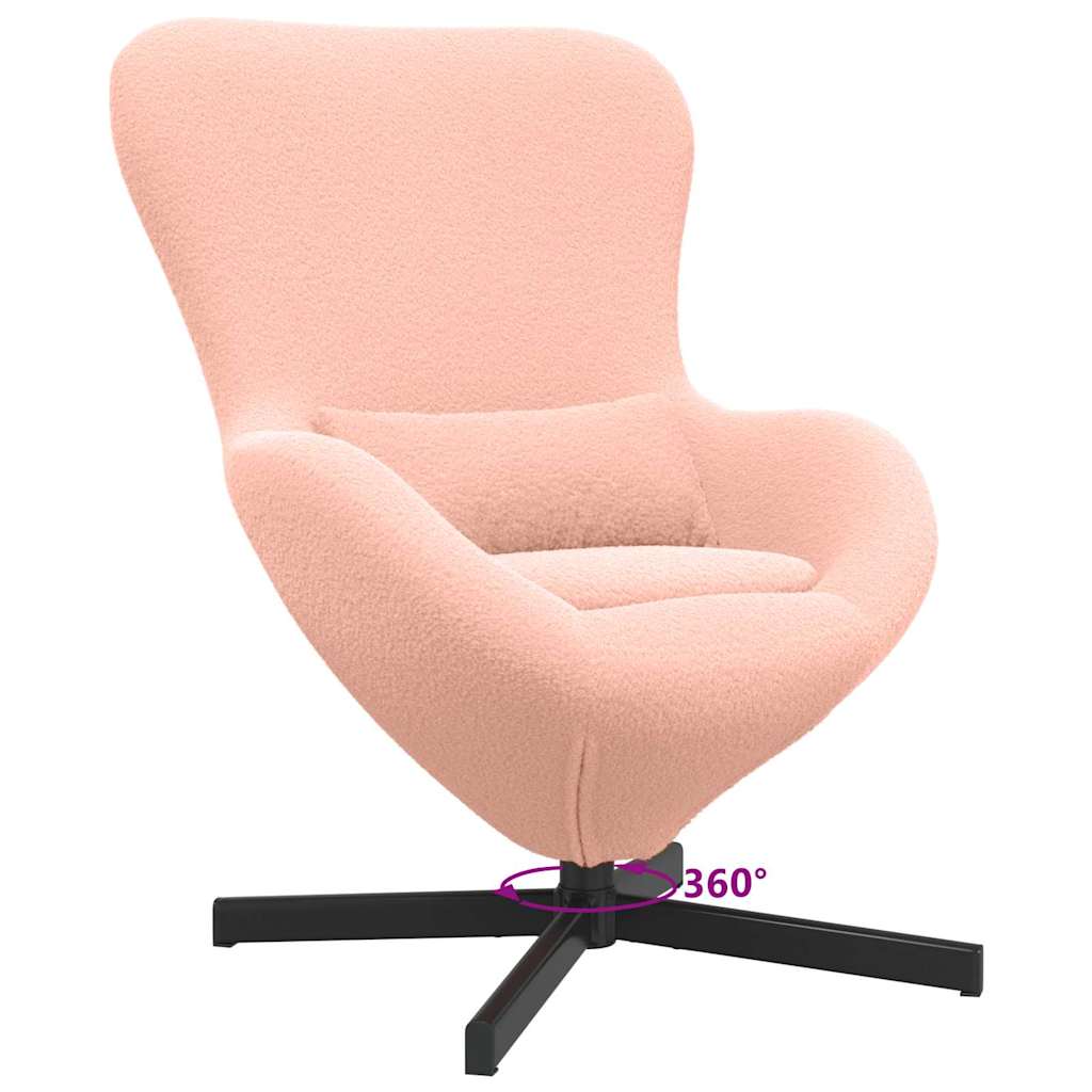 Poltrona uovo Rosa 63 x 73 x 90 cm Tessuto vidaXL - 9