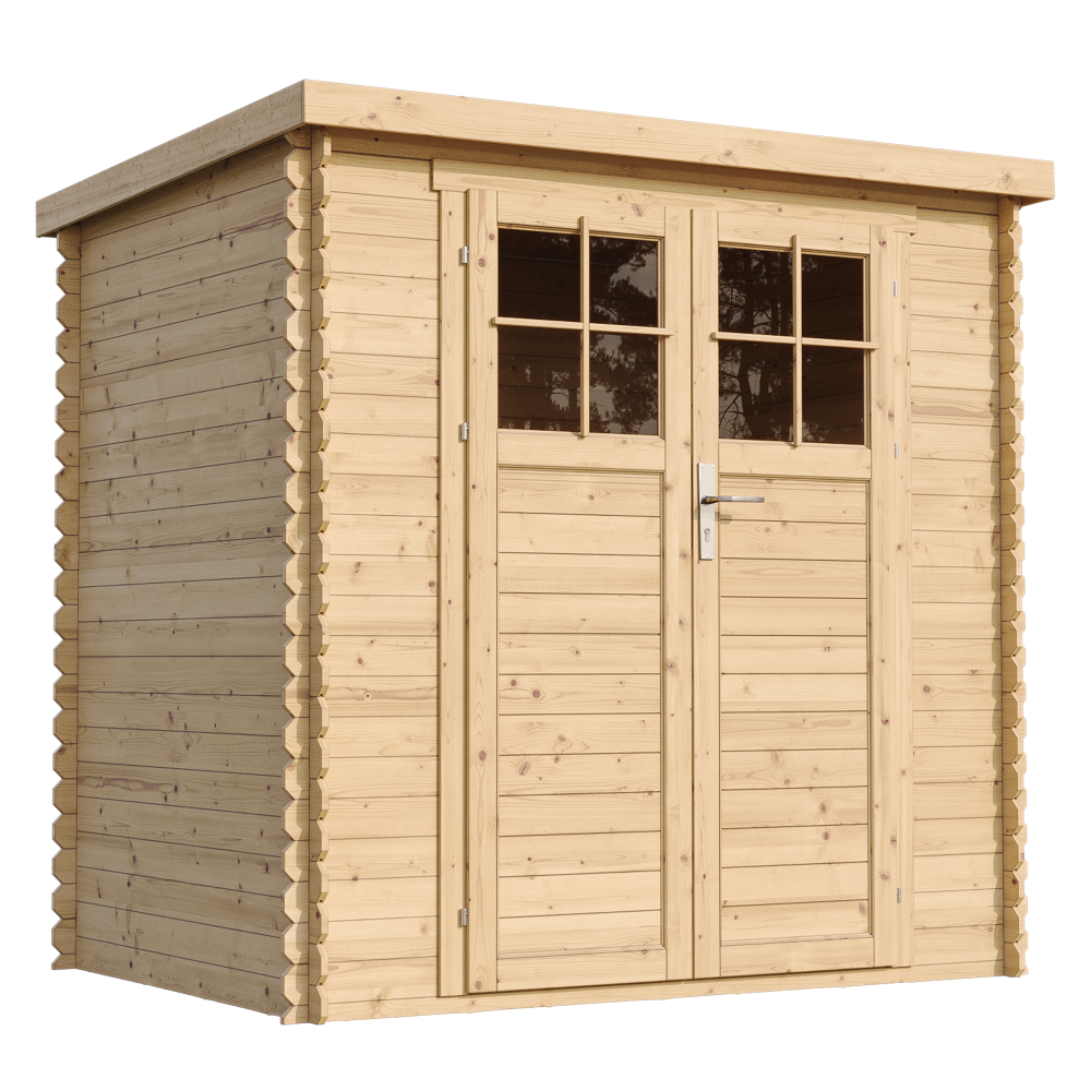 Abri de jardin en bois- porte verrouillable de haute qualité - Stockage extérieur l204xL142xH200cm/2.22m2- Petit abri à outils TIMBELA M311F - 5