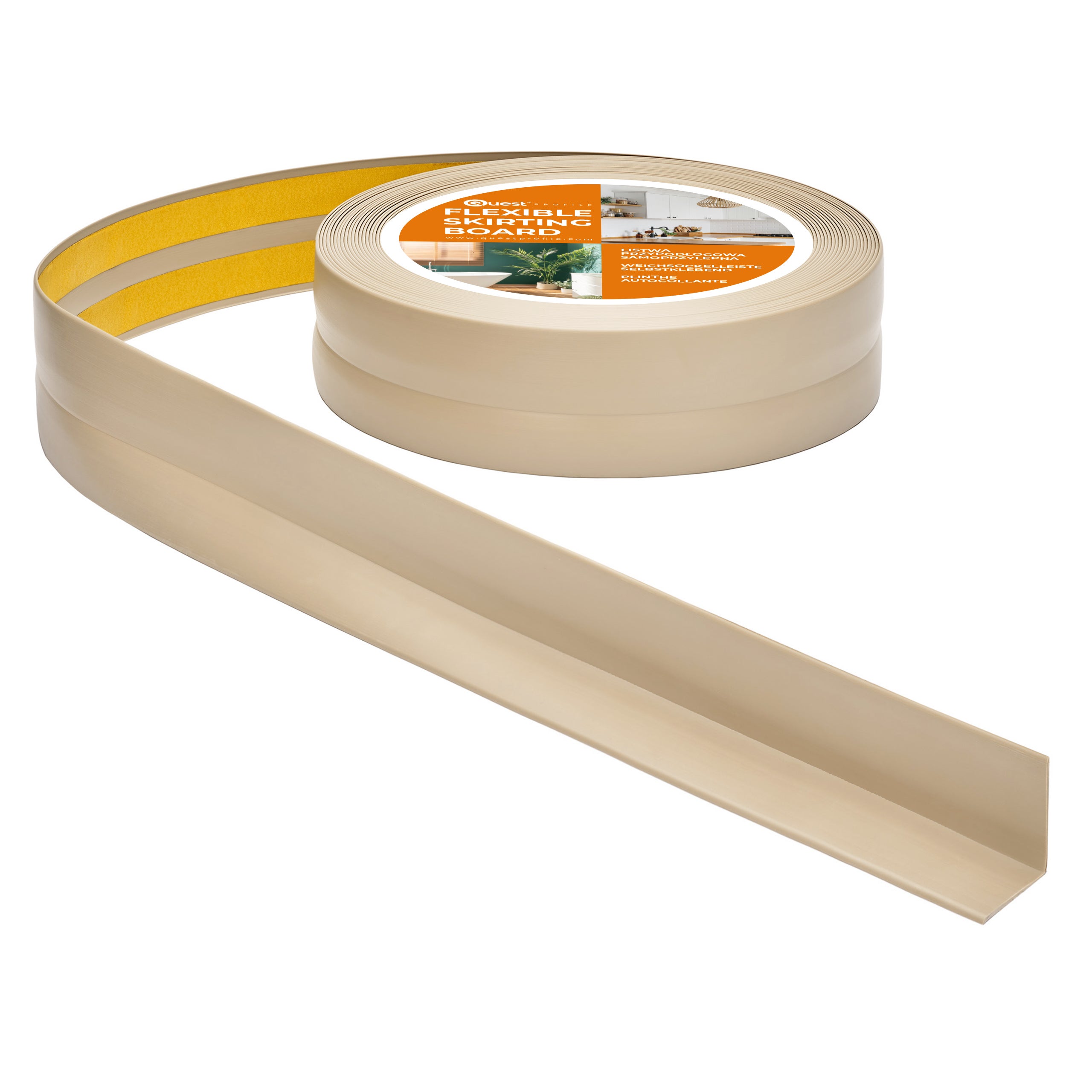 NORDLINGER PRO Cornière PVC Adhésive Flexible 10m - Protection Et Finition Intérieure Angles Parfaits