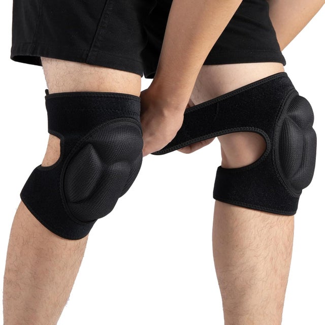 2 pièces Genouillères de Protection, Anti-collision Éponge Épaisse Genouillere pour Jardinage, Travaux, Jogging, VTT