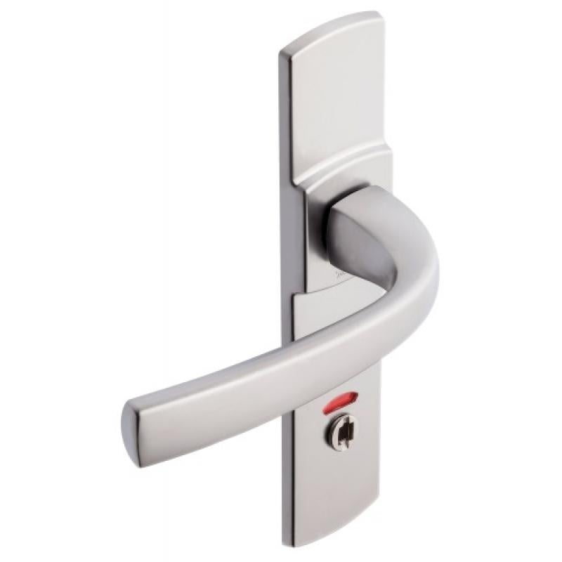 Béquille double sur plaque 165 mm ligne Muze chromé diamant noir bec de cane - 5