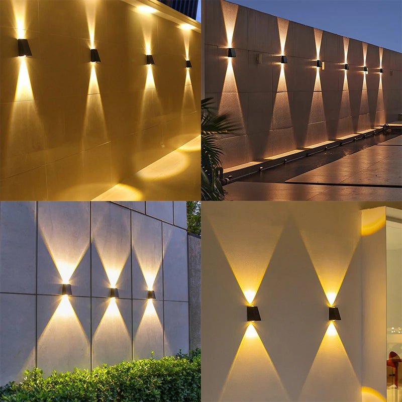 Applique murale solaire à Led, éclairage extérieur de haut en bas, lumière de lavage murale, étanche IP65, lumière solaire du crépuscule à l'aube - 7