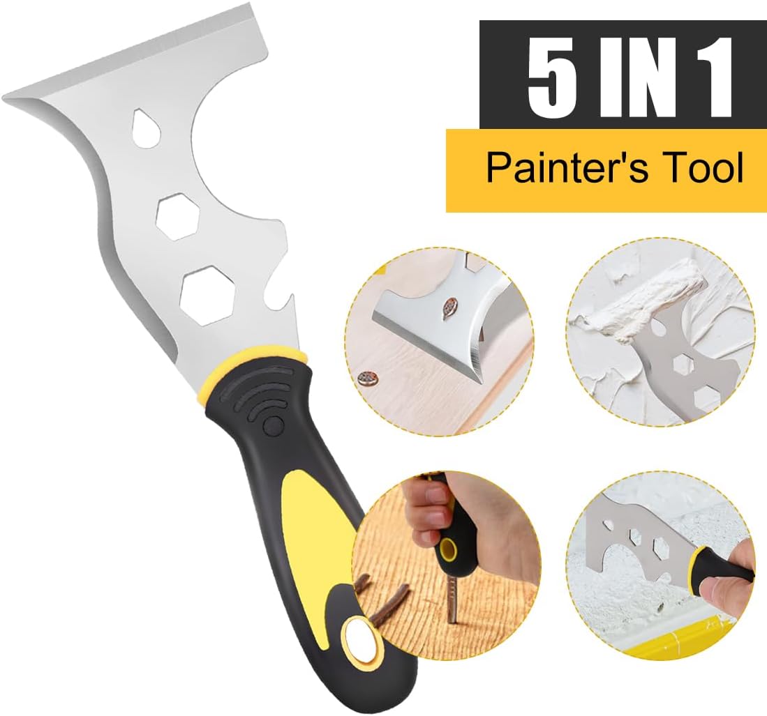 13-En-1 Outil De Peintre Acier Inoxydable Couteau à Mastic Grattoir à Peinture Pour Cloisons Sèches Couteau à Mastic Plâtre Peinture - 4