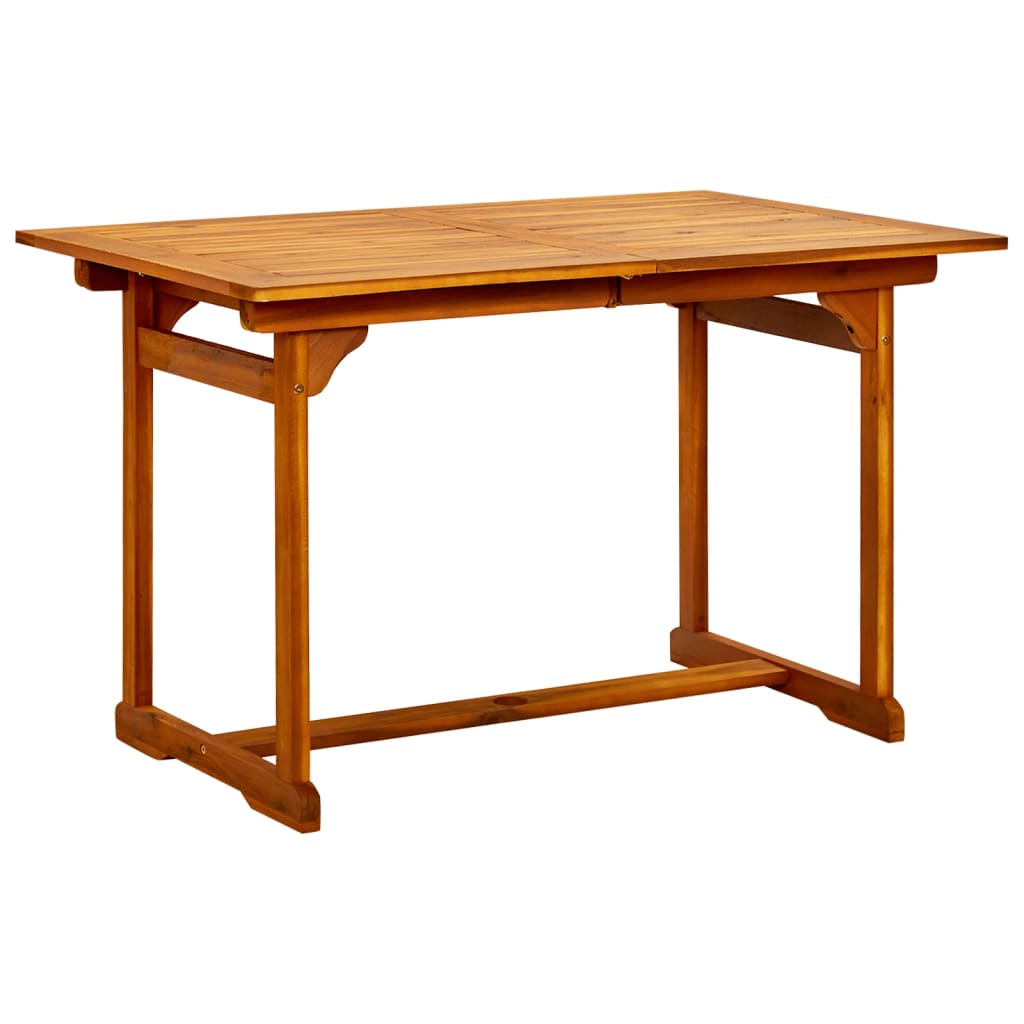 Table à d?ner de jardin (120-170)x80x75 cm Bois d'acacia massif - 4