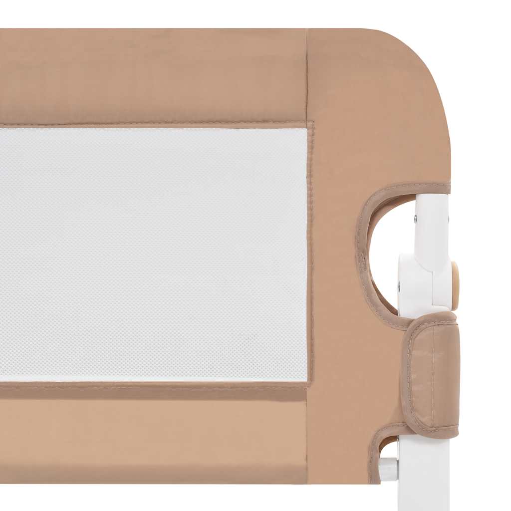 Barandilla de seguridad cama de niño poliéster taupe 180x42 cm vidaXL - 5