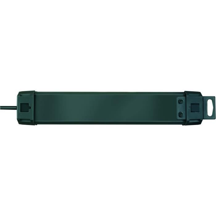 Brennenstuhl Multiprise Premium-Plus Noire - 8 prises - avec 3m de cable - Fabrication Francaise - 8
