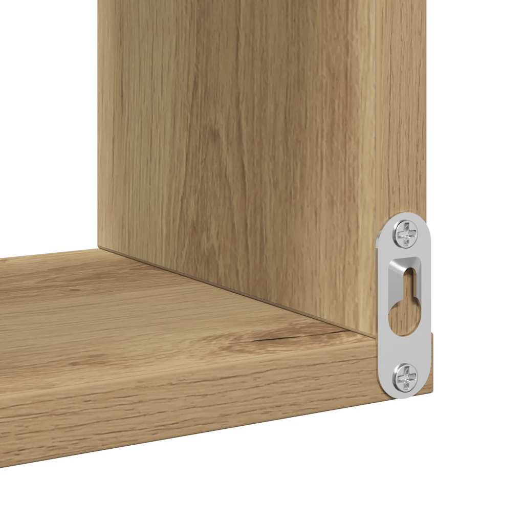 Étagère d'angle murale | Étagère flottante | Étagère suspendue chêne artisanal 40x40x49,5 cm CFW873143 - 8