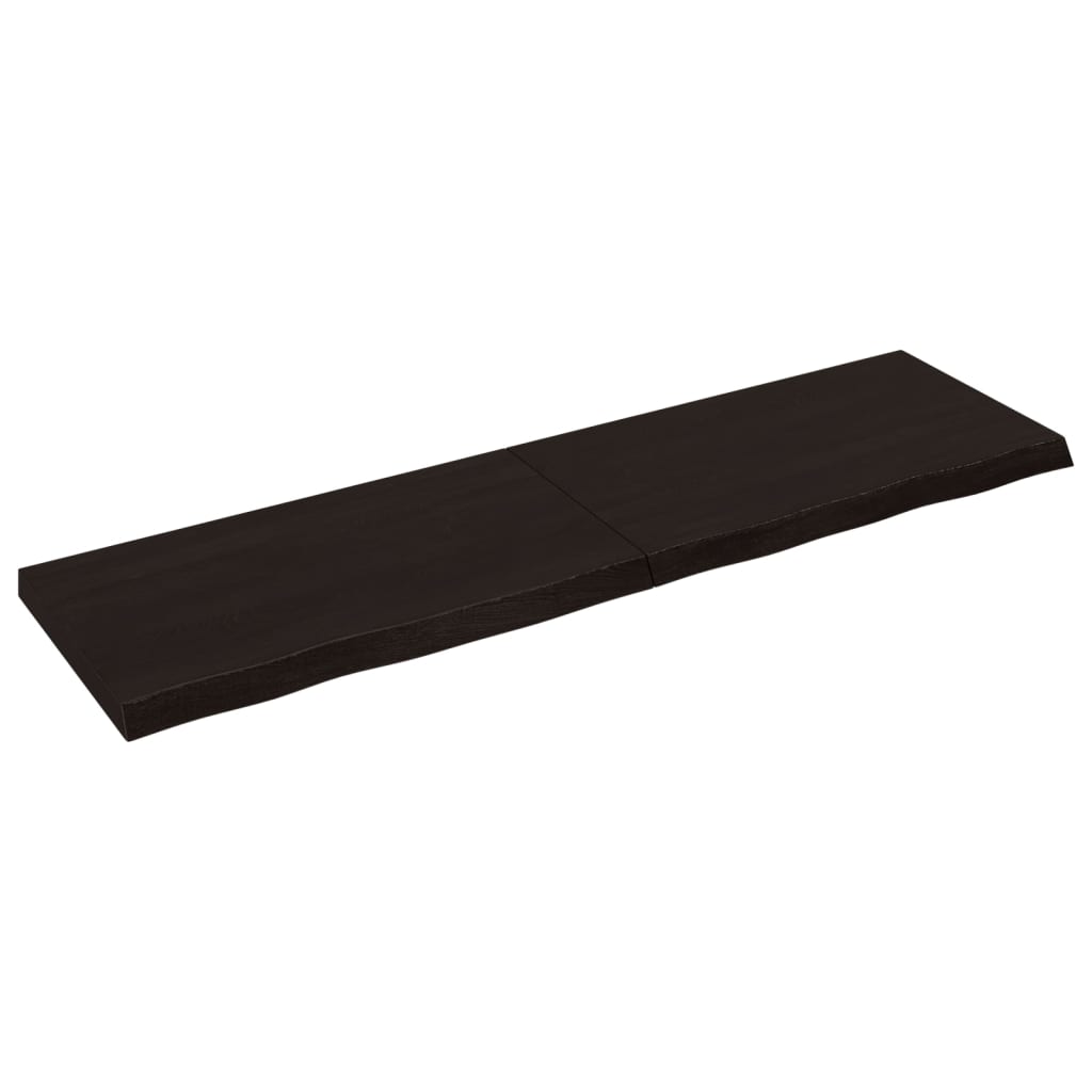 Tablero mesa madera roble tratada marrón oscuro 180x50x(2-6) cm- comfortxl