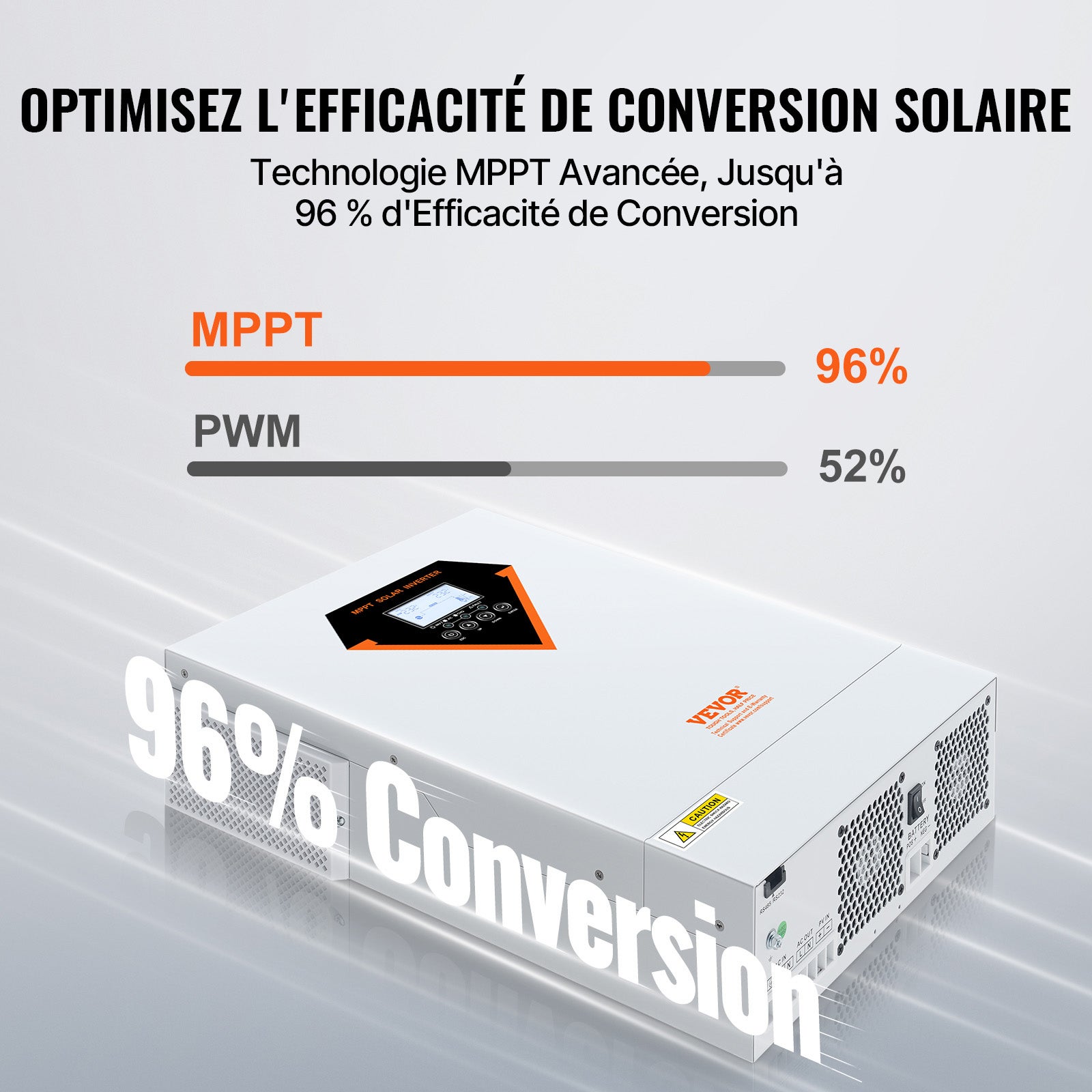 5500W onduleur solaire hybride, onde sinusoïdale pure hors réseau, 230V AC, contrôleur de charge solaire MPPT 100A intégré, charge hybride SucceBuy - 6