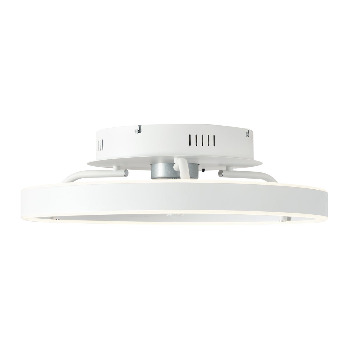 Qazqa moderne ventilateur plafond - Maddy - blanc, rond, led intégrée 35w incluse, 2700k - 6500k, avec télécommande, 50cm, idéal - 6