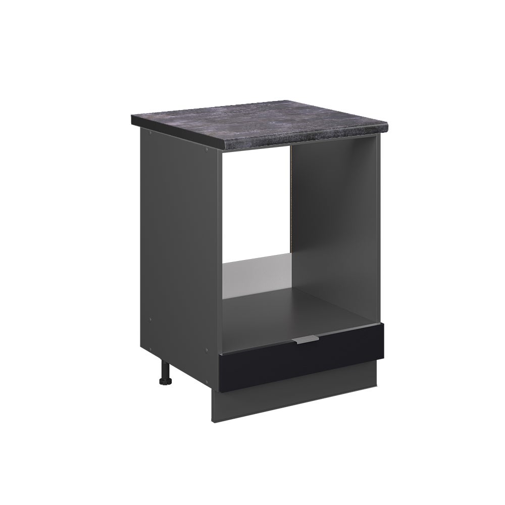 Vicco Szafka kuchenna Fame-Line, Czarne paski, 60 cm , BP Antracyt