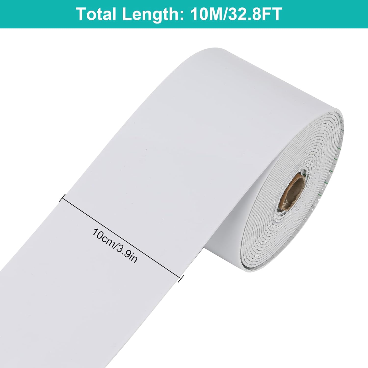 (Blanc - 10 cm x 10 m) Plinthe flexible large - 10 m - Bandes décoratives flexibles autocollantes - Profilé de transition de sol, plinthe murale - 2