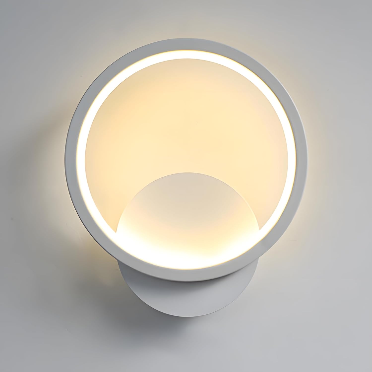 Kinkiet wewnętrzny LED, 10W, okrągły, nowoczesny styl, 3 temperatury barwowe (3000K/4000K/6000K), biały