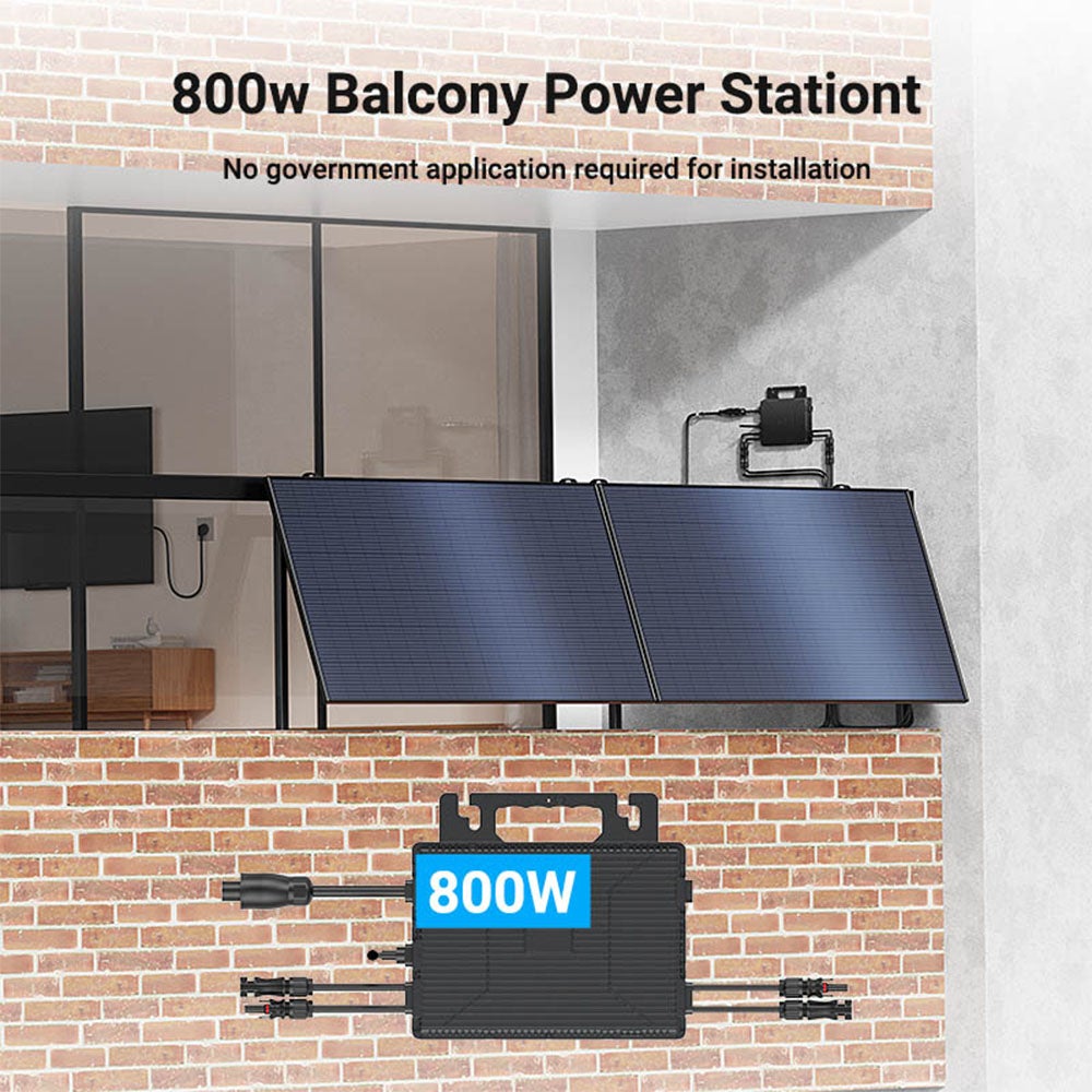 Micro-onduleur LIONSHEE LS-800Mi 800W - 2 MPPT, Sortie 230V - Rendement de Pointe 96%, IP67 - Surveillance Wi-Fi - 9