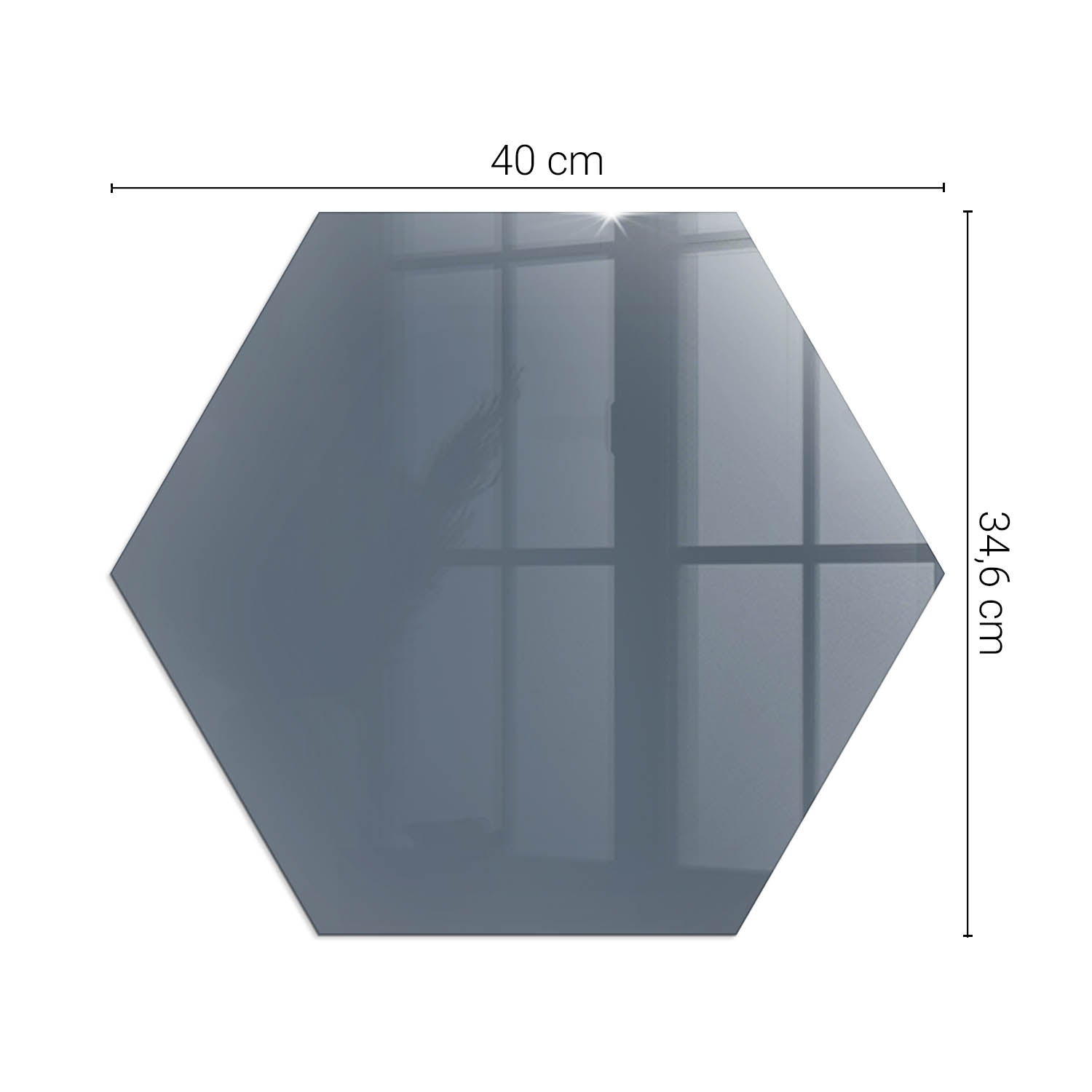 Ochronna szklana podkładka pod kominek - 40 cm - Kolor Ciemnoniebieski - TULUP - 2