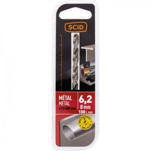 Foret Métal HSS Robuste 7 Mm X 110 Mm - Pour Acier, Fer, Fonte, Alu, Marque SCID, Neuf