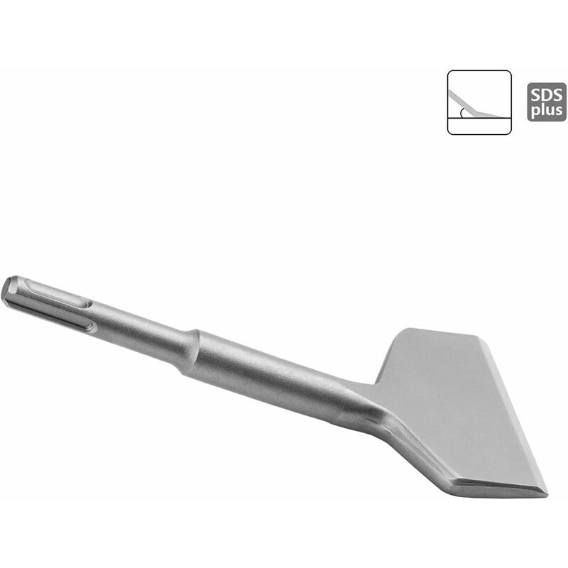 SDS Plus Burin plat 165 mm x 75 mm Burin à bec coudé Burin professionnel Burin large pour utilisation en céramique Dalles de sol - FS18365 - 3