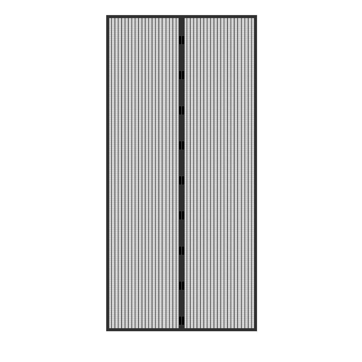ECD Germany Moskitiera Drzwiowa Czarna - 100 x 210 cm - Montaz na Klej Bez Otworu - Zaslona Magnetyczna na Drzwi Balkonowe Drzwi Piwniczne