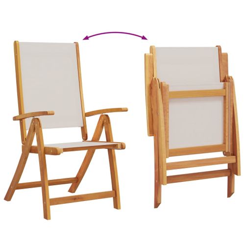 Chaise de jardin sans coussin en bois Gris - 4
