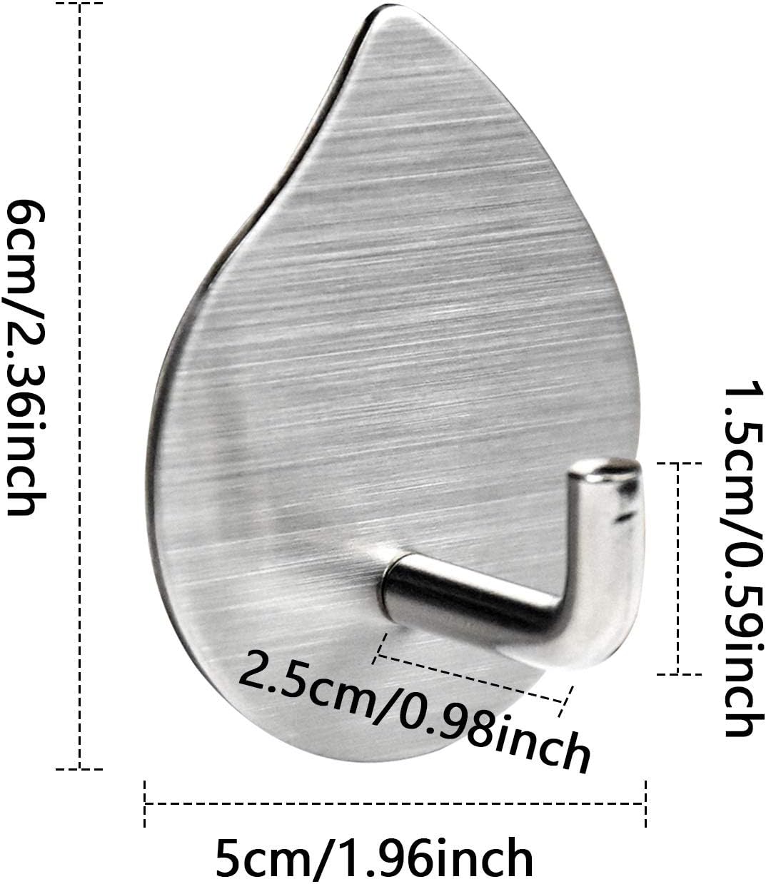 Ganci Autoadesivi In Bamb&ugrave; - 4 Pezzi, No Fori, Per Parete - Appendiabiti Moderno E Naturale