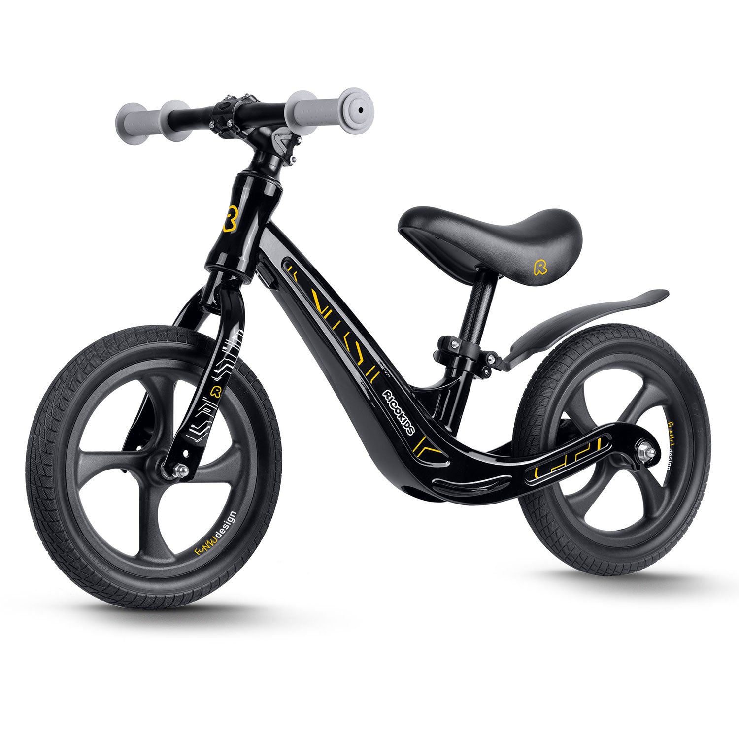 Rowerek biegowy dla dzieci magnesium Ricokids czarny Funnu 760500