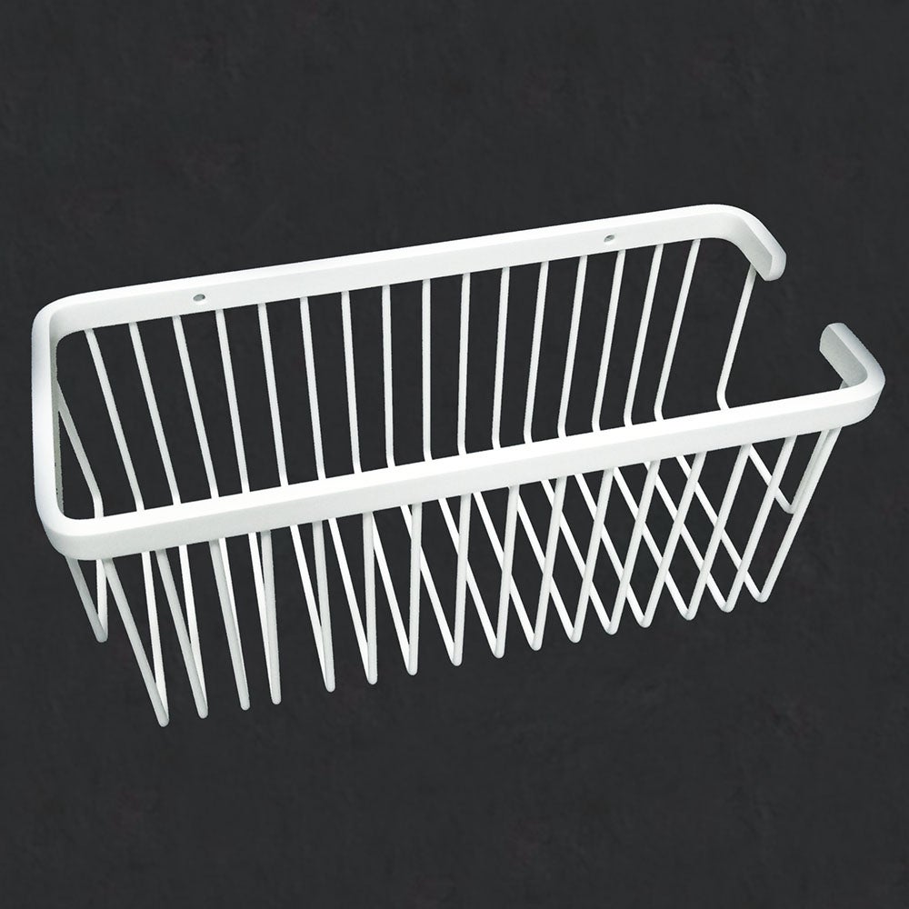 Cesta Portagel rectangular acabado blanco mate fabricado en aluminio - 6