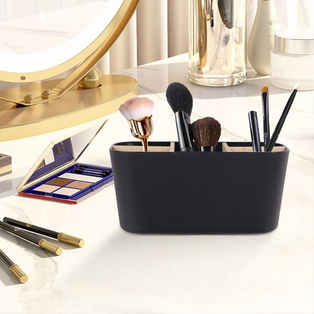 Support Brosse à Dents Bambou Anti-moisissure - Porte-Brosse Électrique avec Séparateurs Amovibles | Organisateur Salle de Bain pour Brosses - 8
