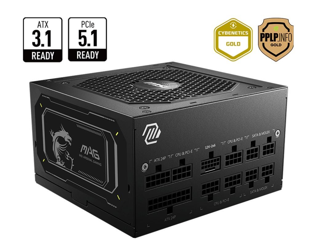 Fuente de alimentación MSI MAG A850GL PCIe 5 II 850W ATX modular con certificación 80 Plus Gold - Imagen 3