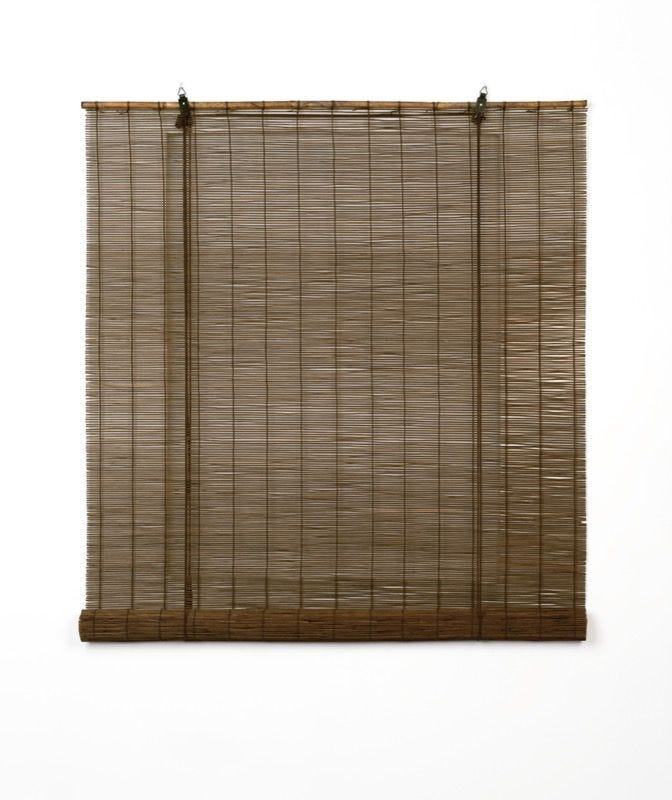 Tenda a rullo in bambù, colore marrone scuro, in legno naturale, avvolgibile, per finestre e porte, protezione solare trasmissiva alla luce Tenda a rullo in bambù, colore marrone scuro, in legno naturale, avvolgibile, per finestre e porte, protezione solare trasmissiva alla luce