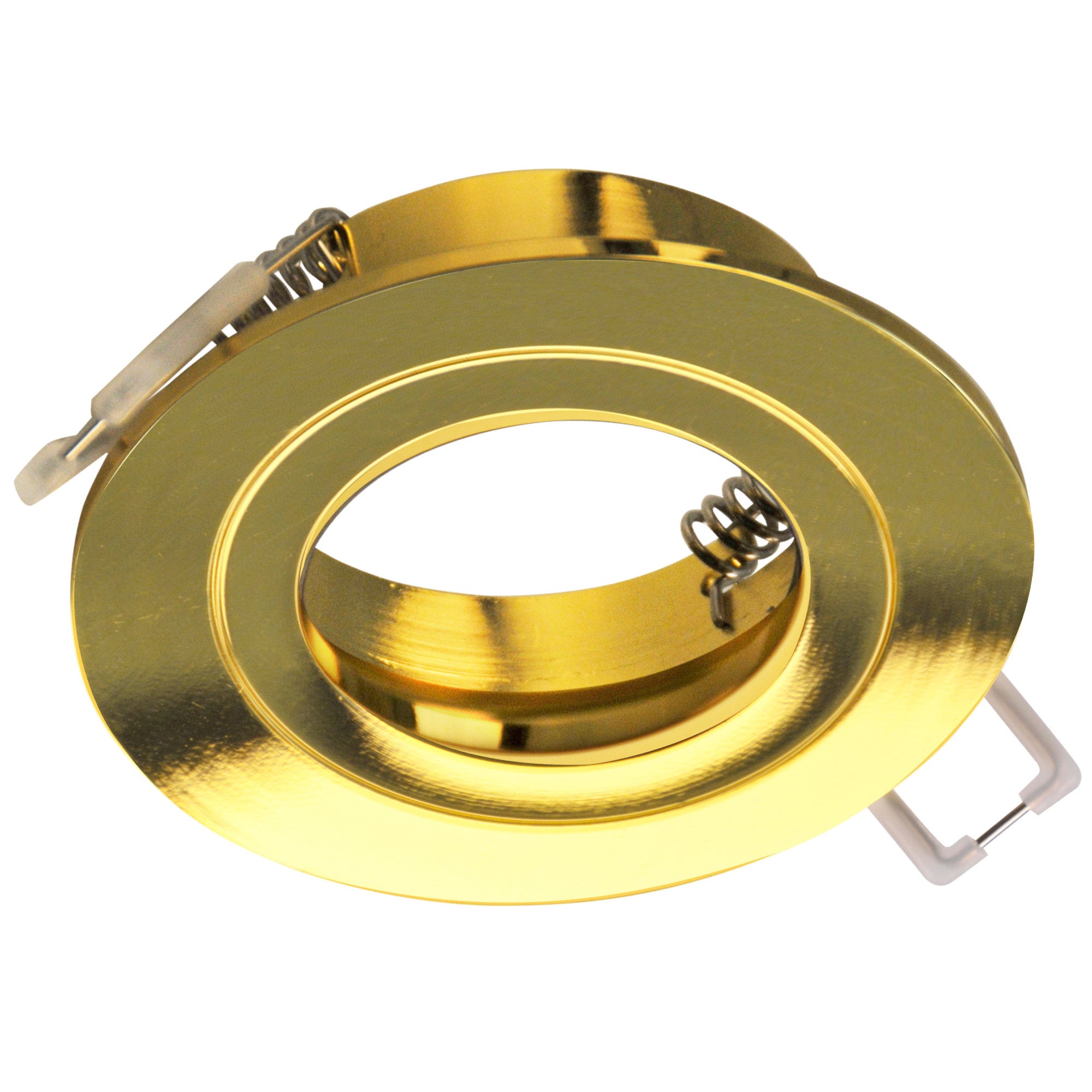Oprawa sufitowa wpuszczana podtynkowa Febe złoty połysk 1xGU10x8W okrągła IP20 wym: 2,5 x 8 x 8 cm aluminium Polux - 2